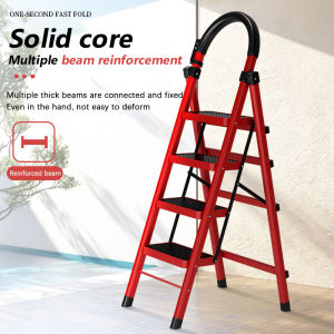 [2 Years Warranty] Stainless Steel Folding Ladder 12 16 Multifunctional 3x4 4x4 Folding Ladders Workbe Portable Stool Portable Sturdy Non-Slip Lightweight Foldable Ladder Suitable for Home Kitchen