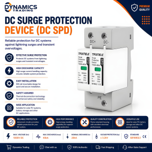 DC SPD Surge Protective Device 2 Pole DC600V 800V and DC1000V 40KA Taxnele Din Rail Solar Outdoor Power Protection