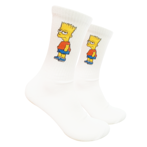 Kaos Kaki Oldschool - Kaos Kaki Karakter The Simpson White - 4LAYER BENANG - K7