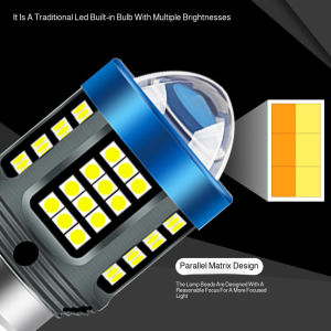 Motorcycle LED Headlights H4 P15D BA20D Yellow and White Road Surface