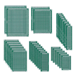 32Pcs Double Sideds Prototypes Board Fiberglass Circuit Board with Pre Tinned Holes for Electronics Projects and DIY Experiments