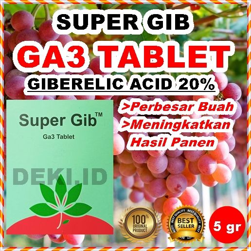 Supergib Gatiga Tablet Pupuk Hormon GA3 ZPT Giberelin Acid Asam ...