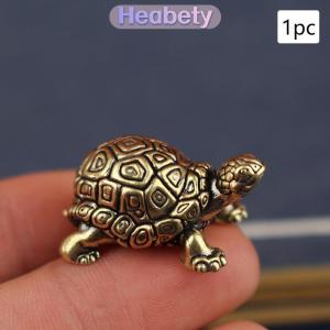 Heabety  Đồng nguyên chất bức tượng Rùa đồng cổ điển rùa bức tượng Máy tính để bàn phong thủy trang trí thu nhỏ đồ cổ trà Pet hàng thủ công Quà Tặng