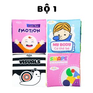 Sách vải phát triển toàn diện cho bé Mini Cloth Book 0 - 3 Tuổi
