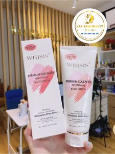 Kem Chống Nắng Toàn Thân Dưỡng Trắng Nâng Tone Whisis Premium Collagen Whitening Body Lotion 200ml