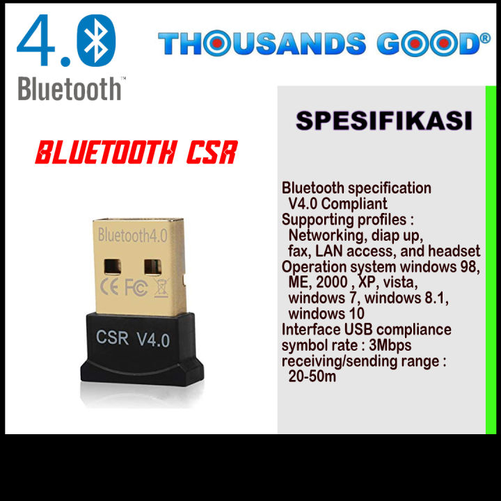 BLUETOOTH CSR 4.0 DONGLE (BLUETOOTH VERSI 4.0) | Lazada Indonesia