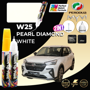 [Perodua ATIVA] Car Touch Up Paint Pen   2-in-1 All Color 🌈 Repair Paint Scratch Stone Chip DIY Repair Cat Calar 补漆 车漆