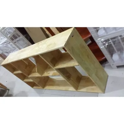 Kệ sách treo tường bằng gỗ thông 4 tầng dài 120cm