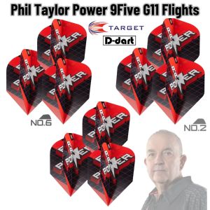 TARGET DARTS FLIGHT-【 3Pcs/Pack】Phil Taylor Power 9Five G11 Dart Flights