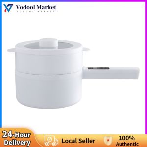 2L Electric Hot Pot with Non-Stick Surface Multi-Function Cooker for Stir Fry Boiling and Steaming