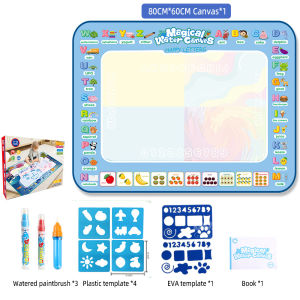 100/80/40cm Magic Water Drawing Mat Coloring Doodle with Reusable Magic Pens Montessori Painting Board Educational Toys