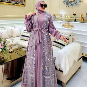 BISA COD ZHAVIRA DRESS ALL SIZE M-XXL Fashion Muslim Gamis Maxi Mewah Bahan Ceruty Baby Doll Full Furing Aplikasi Brokat Busana Wanita Model Baru 2024 Dress Seragaman Bridesmaid Baju Broakt Wisuda Dress Kondangan Terbaru Dress Brokat Tunangan Simpel Eleg