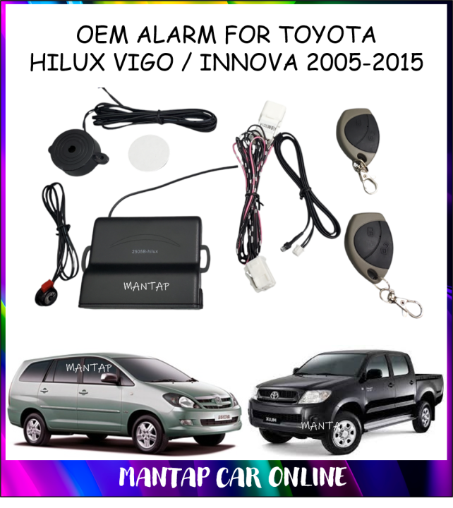 TOYOTA HILUX VIGO / INNOVA 2005-2015 OEM PLUG & PLAY CAR ALARM SYSTEM ...