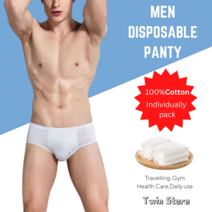 PLUS SIZE MEN Cotton Boxer Briefs Disposable panty Underwear travel Gym Hospitalization涤棉一次性内裤 Seluar Dalam Sekali Pakai