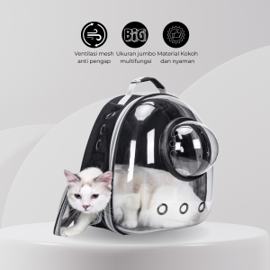 Tas Kucing Astronot Pet Cargo Breathable Travel Nylon
