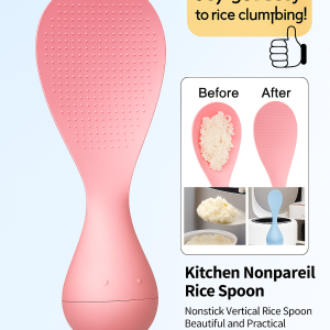 Spoon Undefeated Bowl and Spoon Food Grade Material Standing Firmly Vertical Non-stick Rice Flavorless