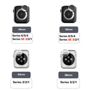 (SG) LionShield Transparent HARD PC Case Compatible with Apple Watch Series SE 3/SE 2/6/SE/5/4/3/2/1 (44mm/40mm/42mm/38mm) - [Covers Front Screen] - All Around Protective Shockproof Bumper Case - Crystal Clear - Ultra Thin Slim Cover Casing for iWatch