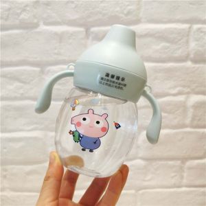 แก้วหัดดื่มเด็ก ถ้วยหัดดื่ม แบบปากเป็ดกันสำลัก มีสายสะพาย ขนาด280 ml SB6766