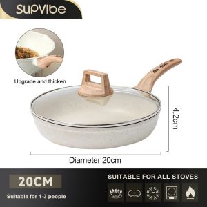 SUPVIBE Non-stick Frying Pan 20CM/24CM/28CM Frying Pan kitchenware Suitable for all stoves