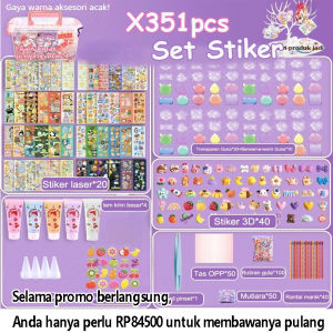 351pcs DIY Keychain GukaaaSet Stiker Paket Bahan Peralatan Tangan GukaaaDIY Anak Set Stiker GukaaaCOD