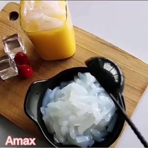 Amax Nata de coco Strip Coconut Jelly 2.8kg Milk Tea Sinkers Toppings Fruit Tea Sinker Dessert