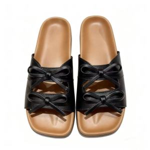 Fashion Bow Womens slippers outdoor Retro Beach leisure Flat Shoes Lightweight comfortable Sandals