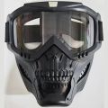 SIDSI Eye Protection Skull Head Motorcycle Head-mounted Mouth Filter Skull Ghost-shape Glasses Chemical Respirator UV Motocross Skulls. 