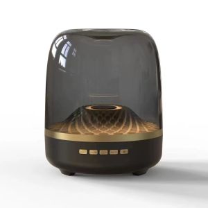 Hi-Fi Transparent Wireless Bluetooth Speaker Atmosphere Light Large Volume Desktop Speaker RGB Light High Sound Quality Volcano Sound Box book speaker