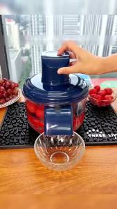 Automatic Electric Fruit Peeler Machine Rechargeable with Stainless Steel for Grape Garlic Tomato Home Use