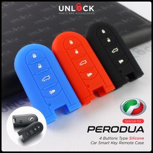 UNLOCK Perodua Bezza/All-New Myvi/Aruz 4 Buttons Silicone Keyless Smart Key Remote Case Cover Car Accessories Aksesori Kereta