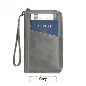 I know Multi-Function RFID Blocking Passport Wallet Zip-Up Protective Case For Travel Documents And Finances Passport Wallet