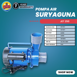 [BISA COD] Pompa air modifikasi type jet 250 pipa in/out 2 dim semburan air besar cocok untuk irigasi perkebunan gratis packing kayu