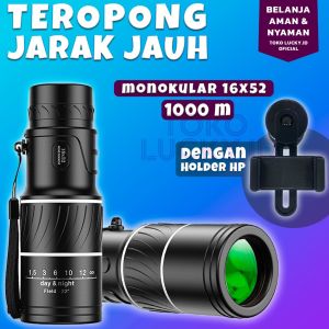 Teleskop Lensa Zoom HP Monocular 16x52 40mm Focus Day Night Jarak Jauh