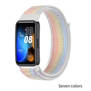 Lingkaran Nilon untuk Tali Huawei Band 10/9/8 Wanita Pria Gelang Jam Tangan Pintar Huawei Band 7 Velcro