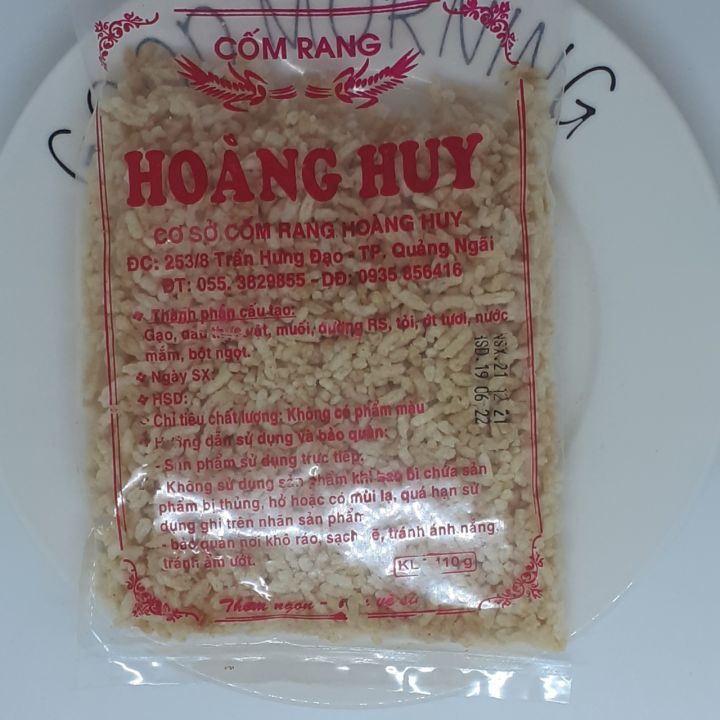 CỐM RANG CƠM RANG 110G  HIỆU HOÀNG HUY MÓN ĂN VẶT ĐẶC SẢN QUẢNG NGÃI  ĐƯỢC LÀM TỪ GẠO