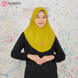Altalita - Jilbab Instan Bergo Sport Jersey Premium Hijab Qiara Olahraga Instan Ukuran S Kerudung Sekolah Penguin Instan Menutup Dada pet Tebal
