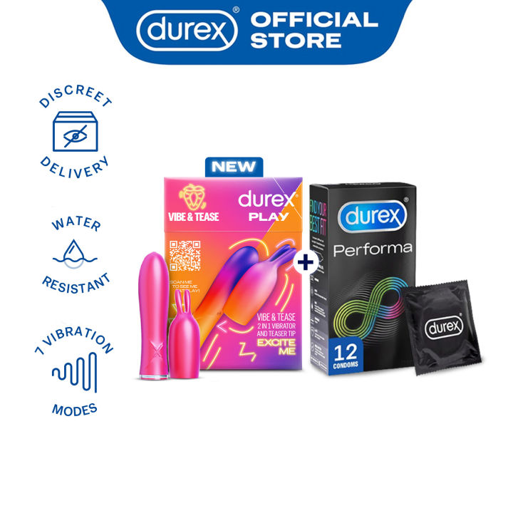 Durex Play 2in1 Vibrator & Teaser Tip + Durex Performa 12s | Lazada Singapore Durex Play 2in1 Vibrator & Teaser Tip + Durex Performa 12s | Lazada Singapore