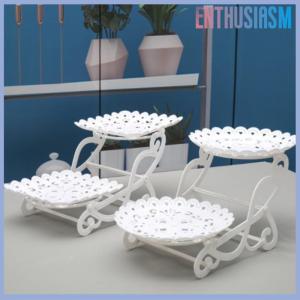 【Enthusiasm】🌟🌟【Hot Sale】🎈 1 2pcs Cake Stand Dishes Cupcake Snacks Plates Three-layer Creative Fruit Basket