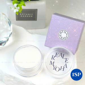 "Real Myohae - Real Bbugle Glitter White 13g " : Nhũ rắc móng tay Hàn quốc của Myohae với ánh trắng lấp lánh tinh tế và sang trọng
