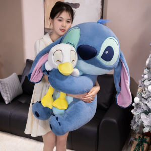 Disney Plush Doll Stitch Lilo Doll Cute Stitch Plush with Duck with Milk Tea Stuffed Toy Christmas Childrens Birthday Gift Kawaii Decoration Toys 史迪奇公仔