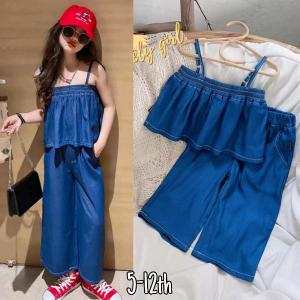SETELAN ANAK PEREMPUAN REMAJA IMPORT KOREAN STYLE CASUAL TANK TOP BAGGY PANT