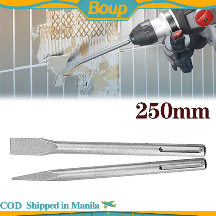 Electric Hammer Drill Bit 250mm Chisel For SDS Plus Bits Tile Grooving