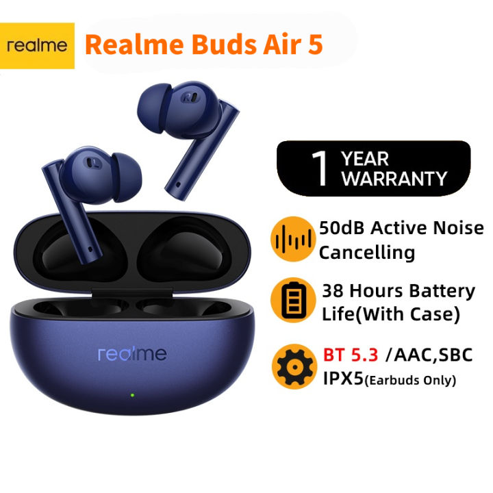 Realme Buds Air TWS Earphone 50dB Active Noise Cancelling True