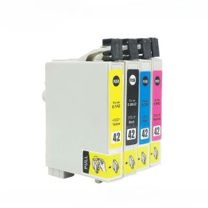 Compatible ICBK42 ICC42 ICM42 ICY42 (IC4CL42 IC42 Series) Ink Cartridges Replacement for Epson PX-A650 V630 Printers Black 17ML/Color 13ML 2-Year Shelf Life