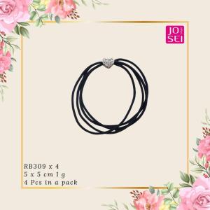 JOSEI High Quality Hair Tie Black Hair Band Rope Black Ponytail [RB309]