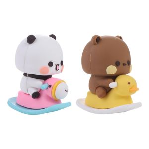 BEIBEI ฟิกเกอร์อนิเมะ รูปหมีแพนด้า Bubu Dudu แพนด้าแพนด้าแพนด้า หมีสำหรับเด็ก ตุ๊กตารูป PANDA Bubu Dudu เครื่องประดับสำหรับตกแต่ง ของสะสมได้ ของเล่นโมเดลหมีแพนด้าบูบุ ของขวัญสำหรับเด็ก