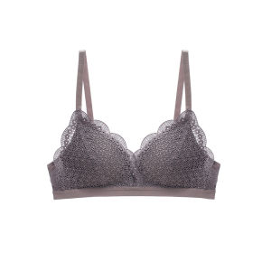 Lizida ญี่ปุ่นเซ็กซี่ลูกไม้ชุดชั้นในคัพสามเหลี่ยมไม่มีแหวนเหล็กรวบรวมชุดชั้นในปรับได้