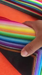 PL Felt Fabric Sheet 40Pcs Non Woven 1mm Colorful Squares for Sewing DIY Craft Durable