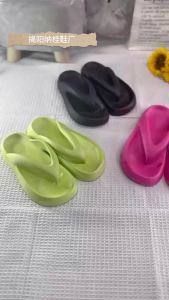 [Free Shipping] Summer Versatile Flat-Soled Split-Toe Slippers Non-Slip Black WomenS Thick-Soled Flip-Flops For Indoor And Outdoor Wear