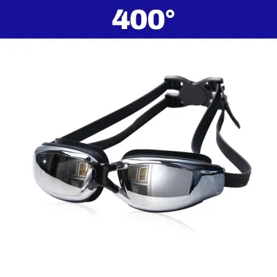 Flying Swimming Goggles 600 500 400 300 200 Degrees Waterproof Anti Fog Myopia Transparent Black Large Frame